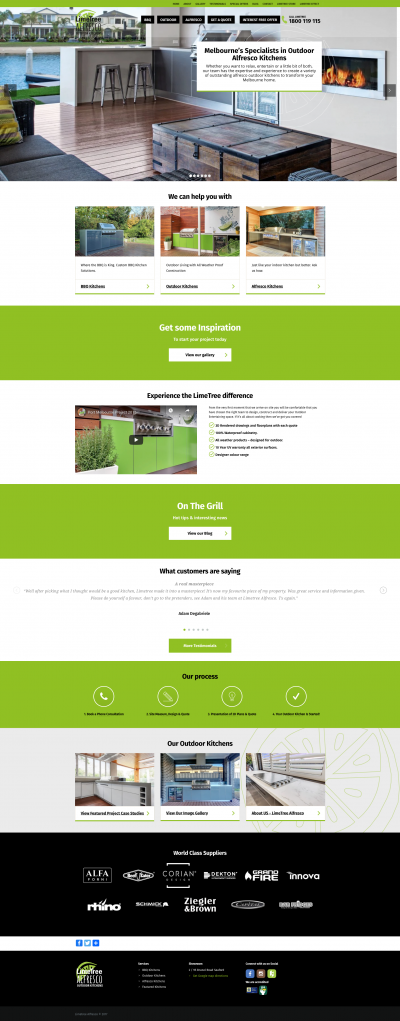 Limetree company WordPress website folio screenshot